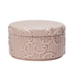 SCATOLA ROTONDA ROSE' 14 X H.8 CM. DENTELLE - HENRIETTE