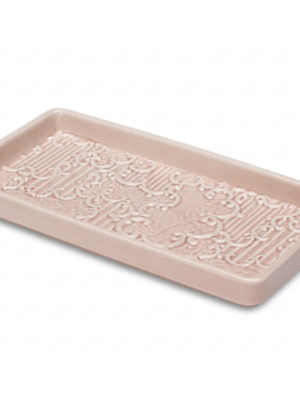 VASSOIO RETTANGOLARE ROSE' CM.23x12 DENTELLE - HENRIETTE