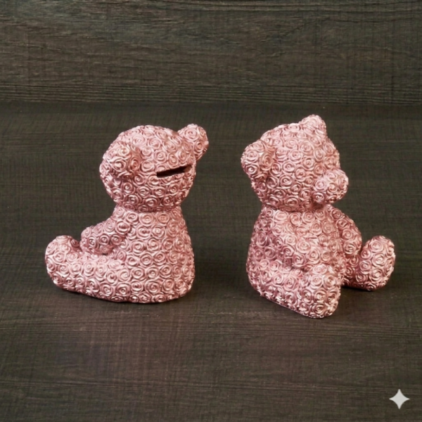 SALVADANAIO ORSETTO CM.10x12 ROSA NEW ENFANT