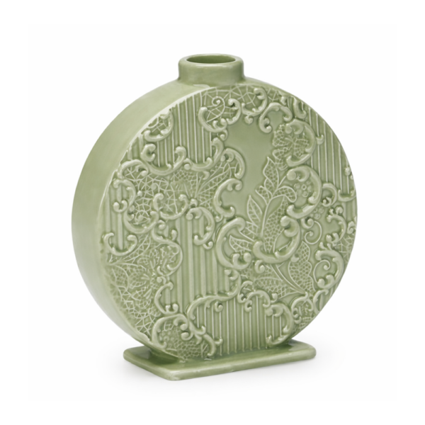 PORTACANDELA CELADON CM.15x14 DENTELLE - HENRIETTE