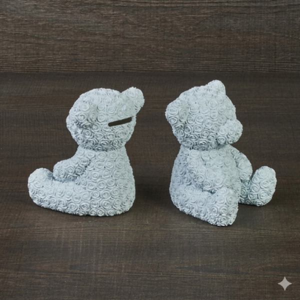 SALVADANAIO ORSETTO CM.10x12 AZZURRO NEW ENFANT - HENRIETTE