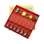 SET 6 PEZZI CUCCHIAINI FRUTTI – SILICONE/INOX – BRANDANI