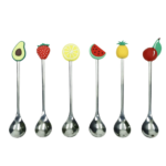 SET 6 PEZZI CUCCHIAINI FRUTTI – SILICONE/INOX – BRANDANI