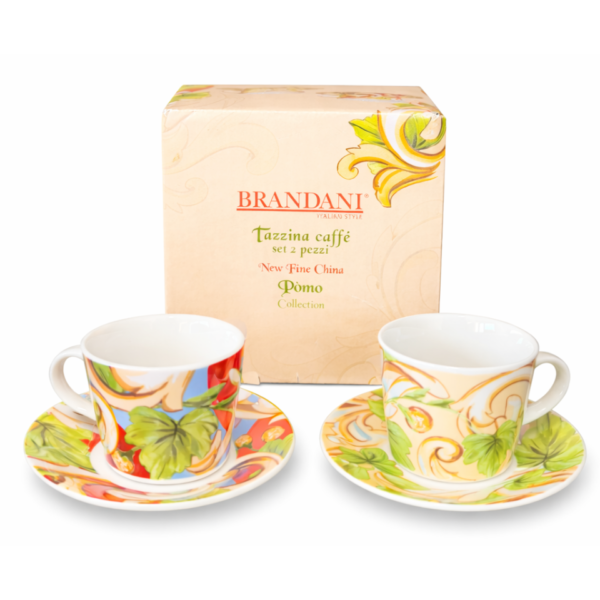 TAZZINA CAFFE BRANDANI SET 2 PEZZI
