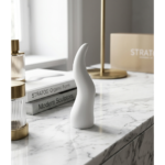 CORNO BIANCO PORTAFORTUNA DECORAZIONE