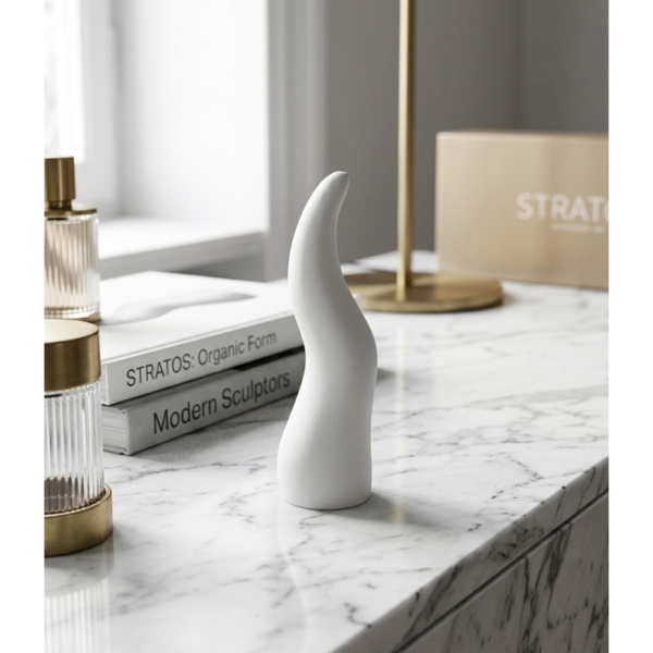 CORNO BIANCO PORTAFORTUNA DECORAZIONE