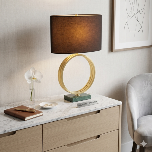 LAMPADA METALLO COLLEZIONE DECO' CM.43L X 69H - HENRIETTE