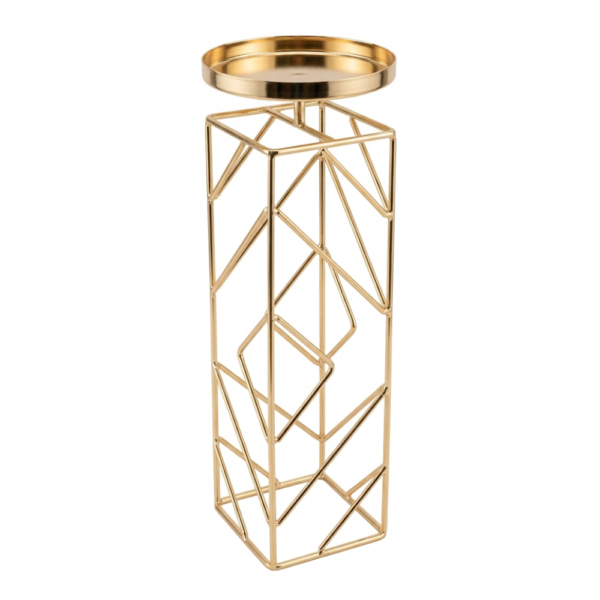 PORTACANDELA LINEE METALLO/ORO COLLEZIONE SINFONIE - HENRIETTE
