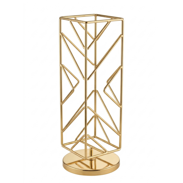 PORTACANDELA LINEE METALLO/ORO COLLEZIONE SINFONIE - HENRIETTE
