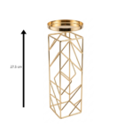 PORTACANDELA LINEE METALLO/ORO COLLEZIONE SINFONIE - HENRIETTE