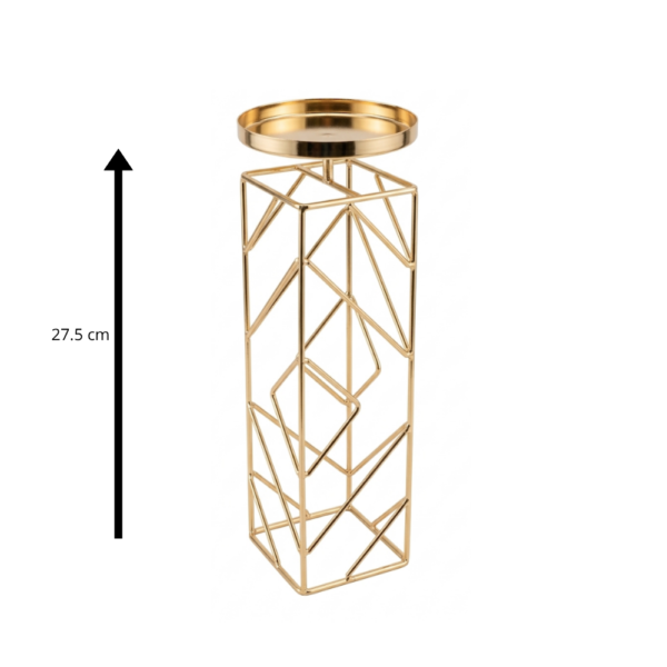 PORTACANDELA LINEE METALLO/ORO COLLEZIONE SINFONIE - HENRIETTE