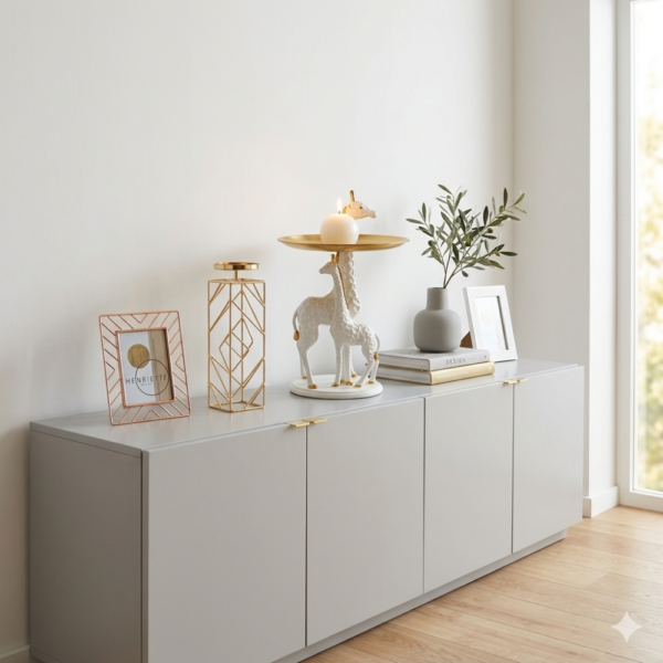 PORTACANDELA LINEE METALLO/ORO COLLEZIONE SINFONIE - HENRIETTE