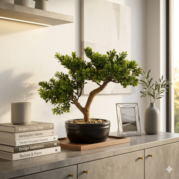 BONSAI CEDRO C/VASO CERAMICA COLLEZIONE FLOWERS - HENRIETTE