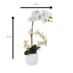 PIANTA ORCHIDEA 2 RAMI C/VASO H55 CM "REAL TOUCH" - HENRIETTE