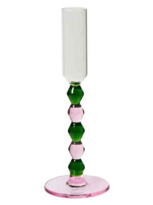 CANDELIERE H.18CM. SMERALDO E ROSA TREASURE - HENRIETTE