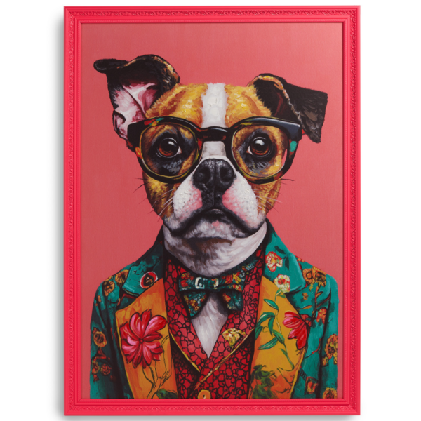 QUADRO CANE FUCSIA CM.70x100 PITTURE