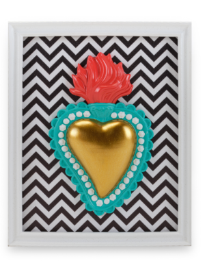 CORNICE RETT. C/CUORE CM.22x18 COLLEZIONE TON COEUR - HENRIETTE