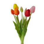BOUQUET 7 TULIPANI CM.39 COLORATI COLLEZIONE FLOWERS - HENRIETTE