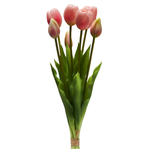 BOUQUET 7 TULIPANI CM.39 ROSA COLLEZIONE FLOWERS - HENRIETTE
