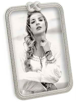 PORTAFOTO MASCAGNI NODO E CRISTALLI SILVER PLATED 10x15 CM - MASCAGNI