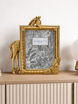 CORNICE GIRAFFA ORO 21,5×25,5(13×18) COLLEZIONE JUNGLE – HENRIETTE