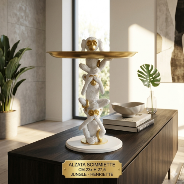 ALZATA SCIMMIETTE CM.23x H.27,5 JUNGLE - HENRIETTE