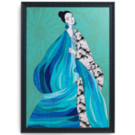 QUADRO DONNA CELADON CM.70x100 PITTURE - HENRIETTE